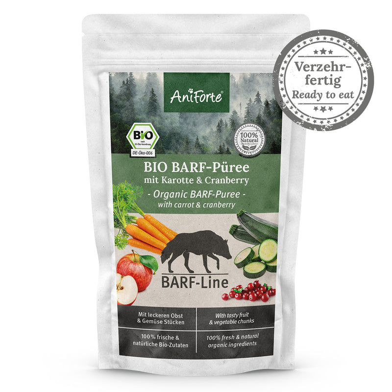 AniForte® BARF-Line Bio Gemüse & Obst Mix Karotte Cranberry 15 x 150 g