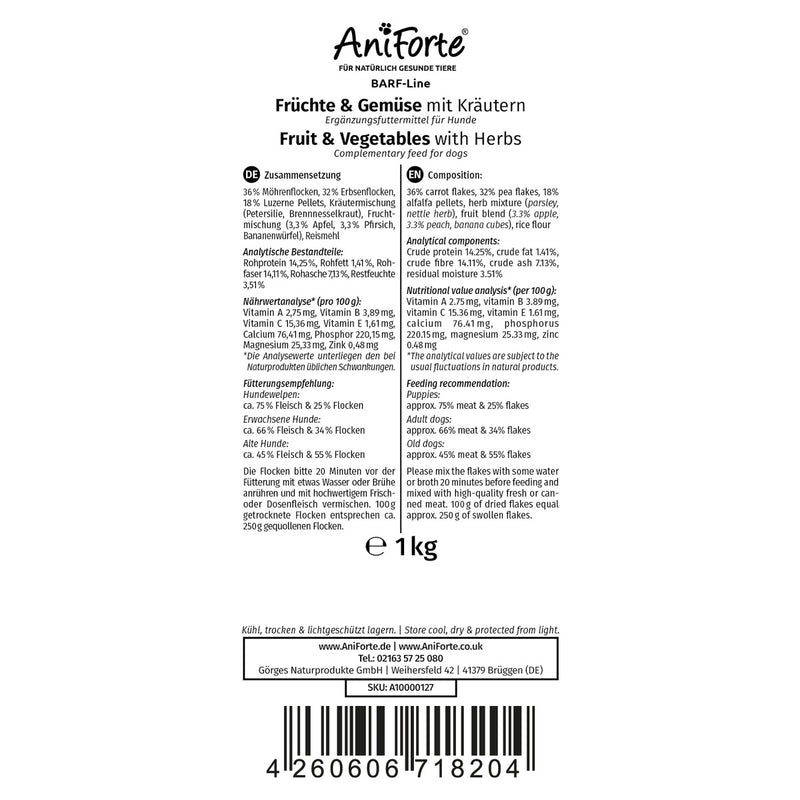 AniForte® BARF-Line Früchte & Gemüse mit Kräutern 1 kg
