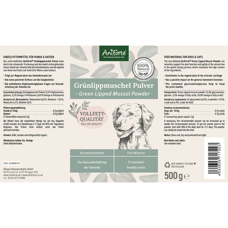 AniForte® Grünlippmuschel Pulver