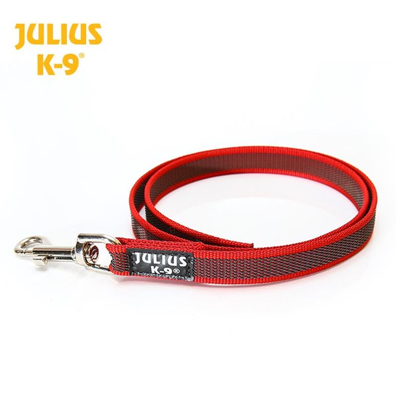 Julius K9® - Color & Gray - Gummierte Leine - ohne Schlaufe - verschiedene Farben und Längen