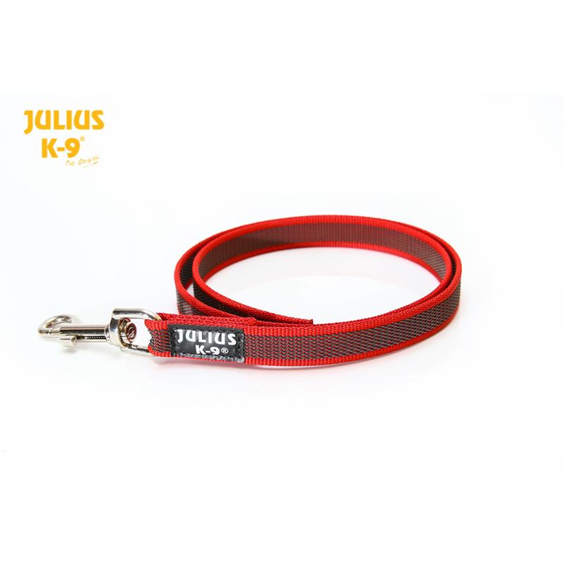Julius K9® - Color & Gray - Gummierte Leine - ohne Schlaufe - verschiedene Farben und Längen