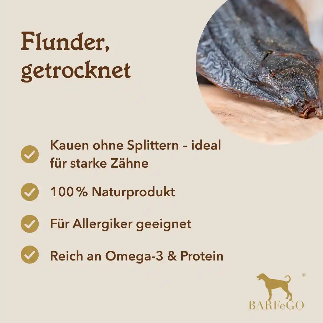 Flunder, getrocknet
