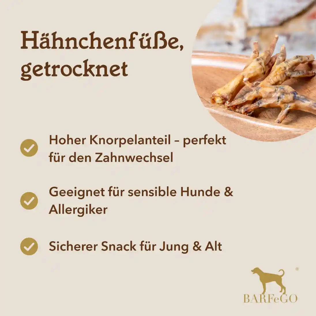 Hähnchenfüße, getrocknet