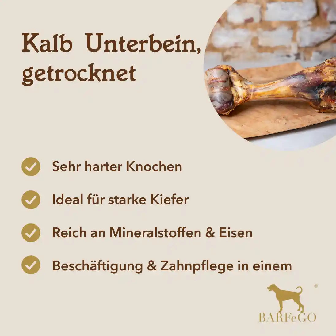 Kalb Unterbein, getrocknet 1 Stück