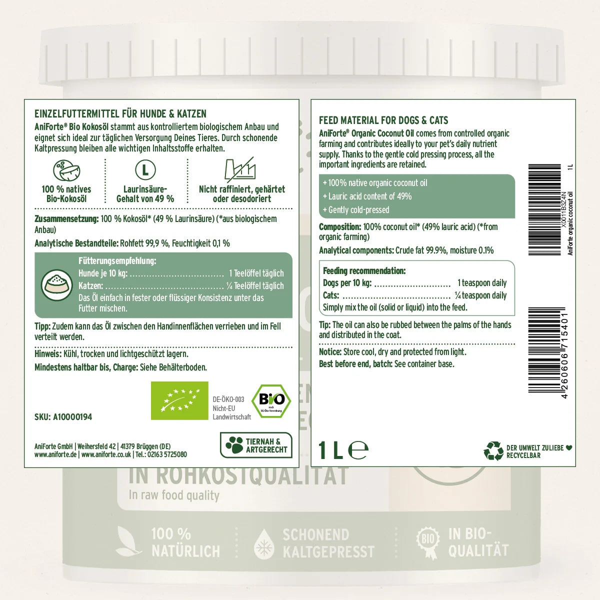 Aniforte® Bio Kokosöl