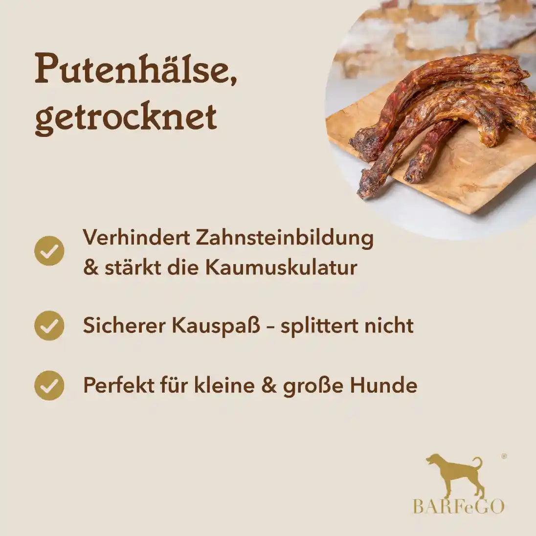 Putenhälse, getrocknet, 1 kg