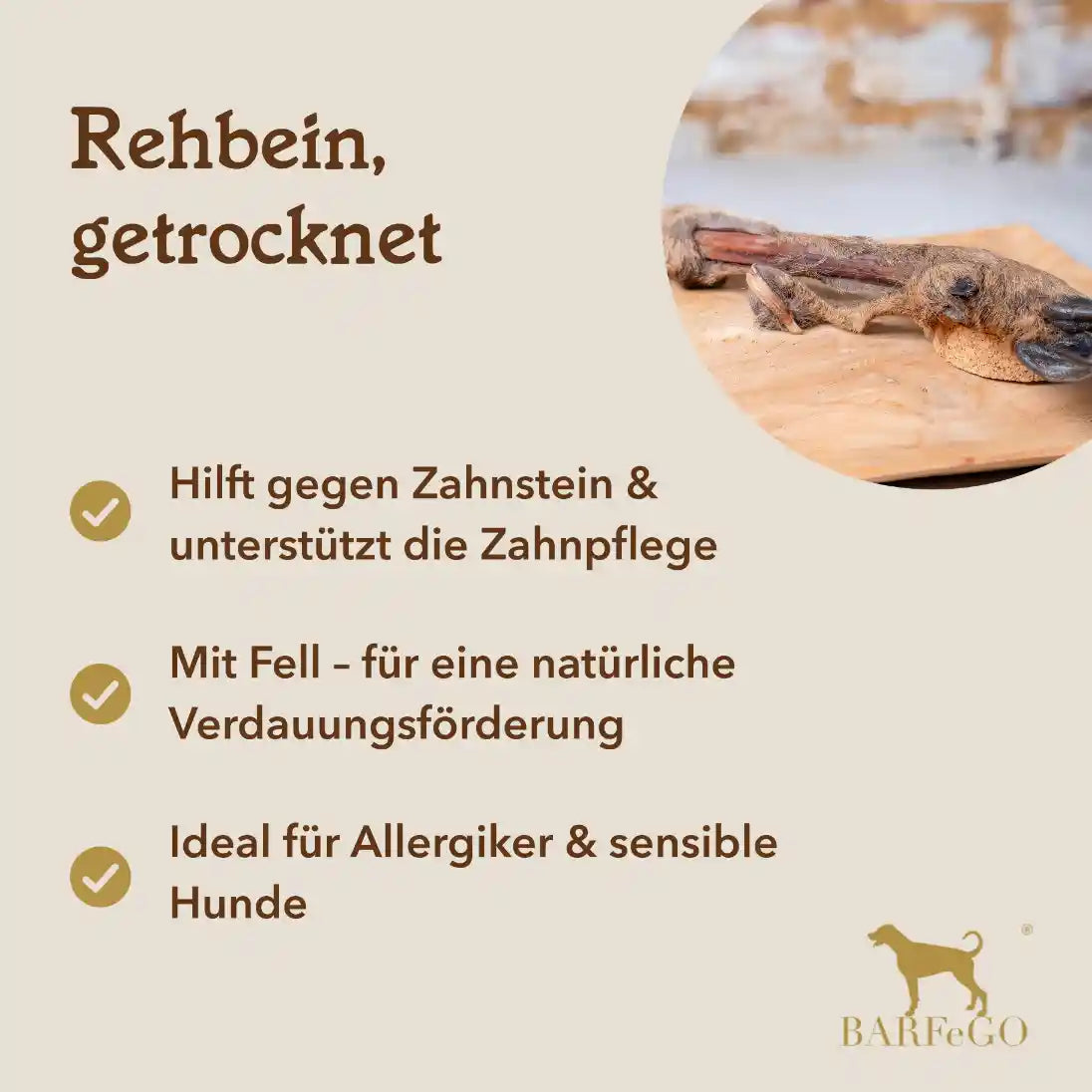 Rehbein, getrocknet 1 Stück