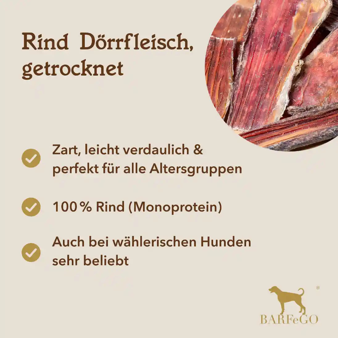Rind Dörrfleisch, getrocknet 200 Gramm