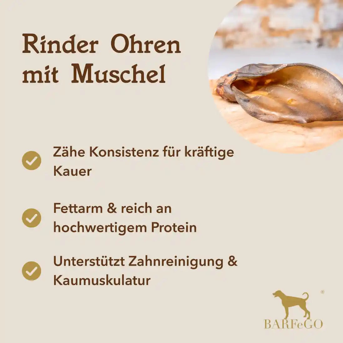 Rinder Ohren mit Muschel