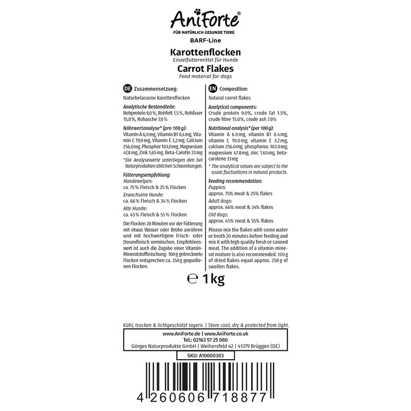 AniForte® BARF-Line Karotten-Möhrenflocken 1 kg