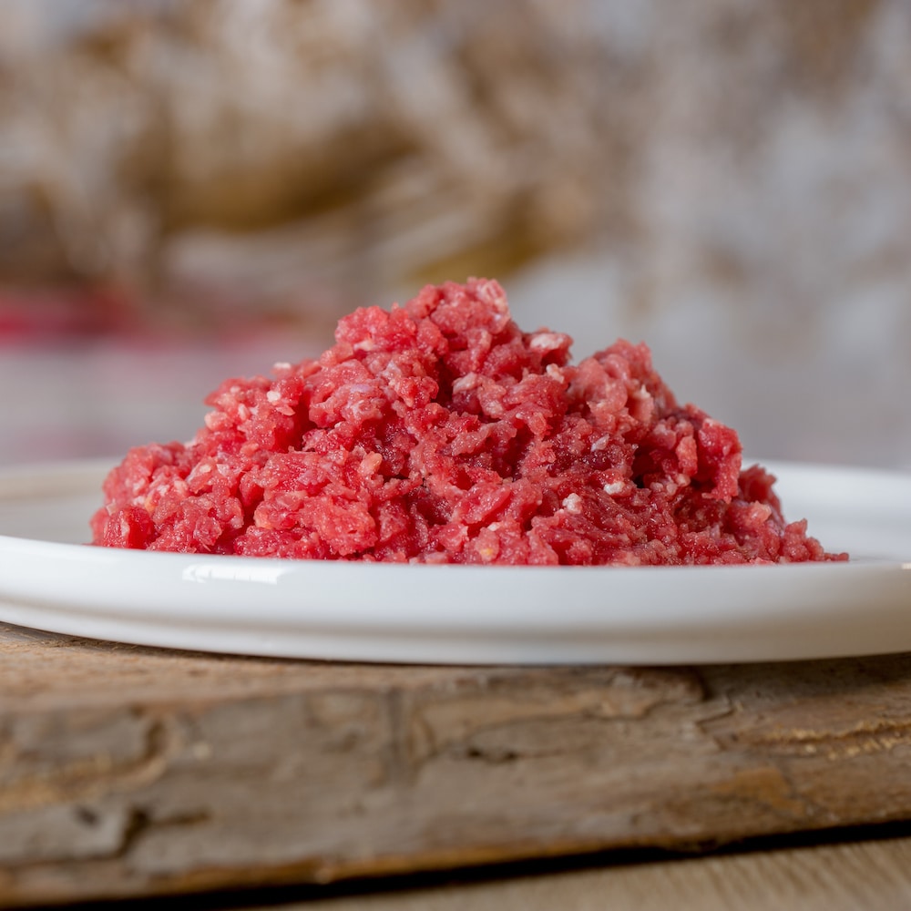 Rindermuskelfleisch, mager, gewolft, 500 Gramm