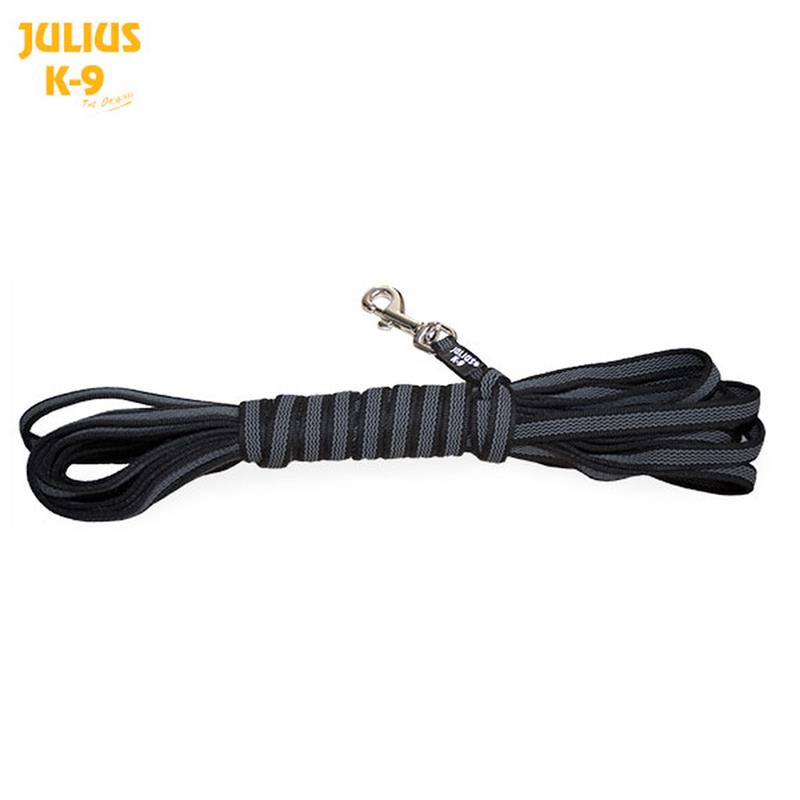 Julius K9® - Color & Gray - Gummierte Leine - mit Schlaufe - verschiedene Farben und Längen