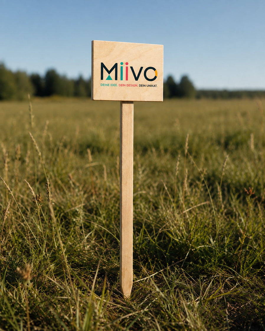 Personalisiertes Fährtenschild aus Holz - bedruckt