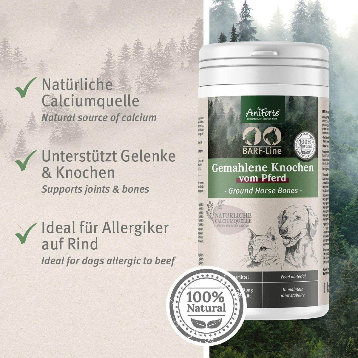 AniForte® Gemahlene Knochen vom Pferd