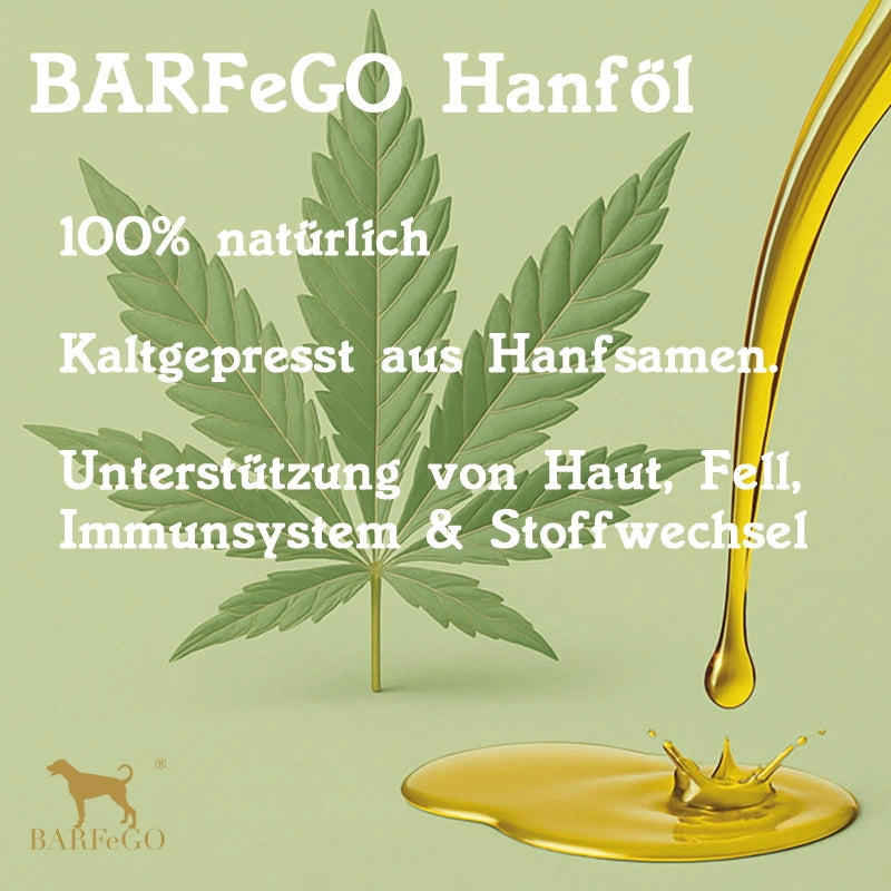 Hanföl für Hunde, nativ kaltgepresst