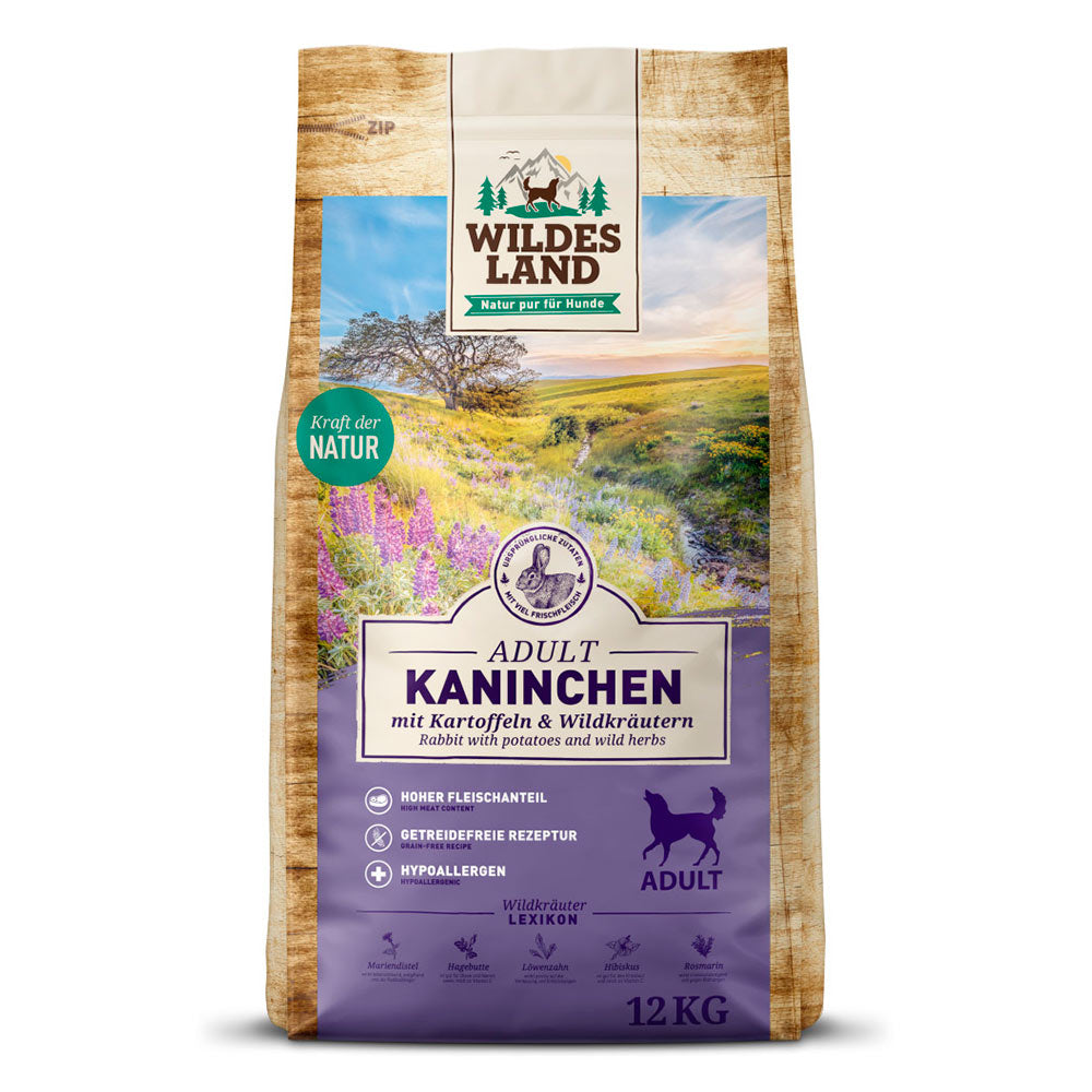 Wildes Land Classic Adult Kaninchen mit Kartoffeln und Wildkräutern