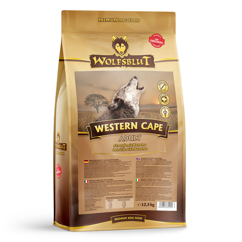 Wolfsblut Trockenfutter Western Cape - Strauß und Banane 12,5 kg